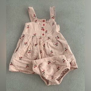 Hanna Andersson 2T EUC pink cherry dress